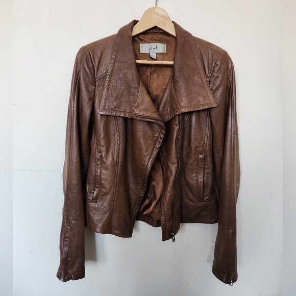 Blink Brown Leather Jacket XS - Picture 4 of 9